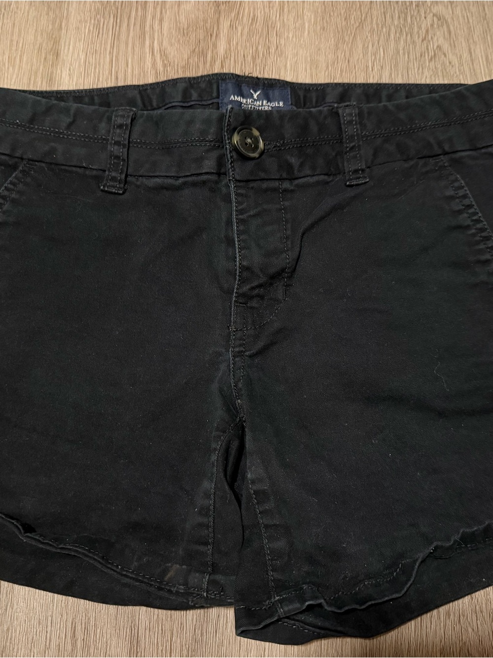 American Eagle Outfitters Black Women's Flat-Front Shorts